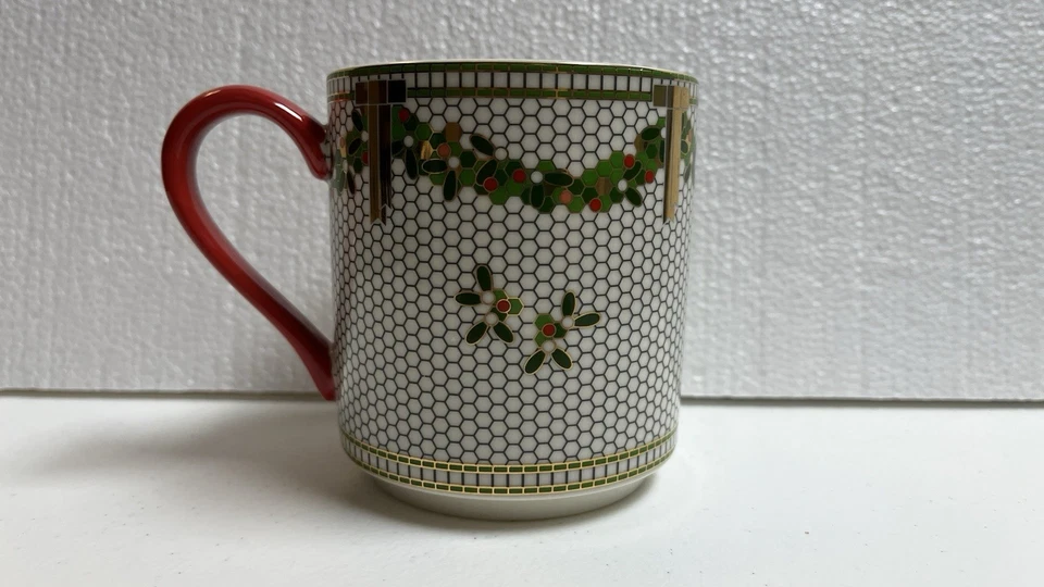 Anthropologie Mug Festive Bistro Tile Letter “K” Monogram Initial - Изображение 4 из 4
