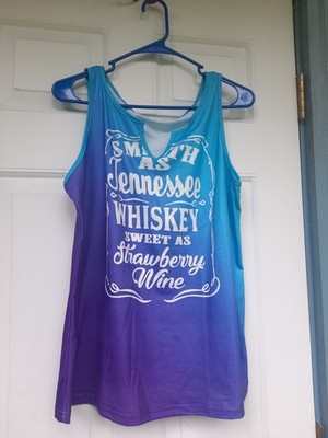 Smooth as Tennessee Whiskey Summer Sun Tank Top XL Chris Stapleton Country Song