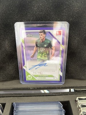 2025-26 Topps Chrome Bundesliga Auto Purple Joakin Maehle /75 VFL Wolfsburg