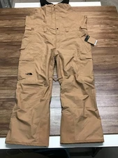 MENS 2XL SHORT - NEW The North Face Freedom Bib Almond Butter DryVent Snow