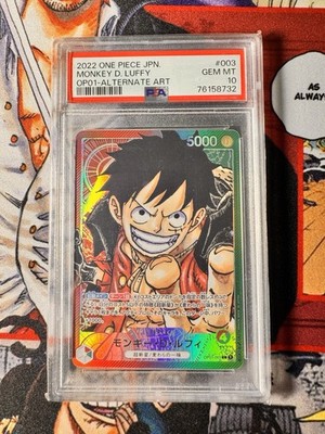 Monkey D.Luffy OP01 - Alternate Art -PSA10 - Japanese One Piece - 2022 - #003