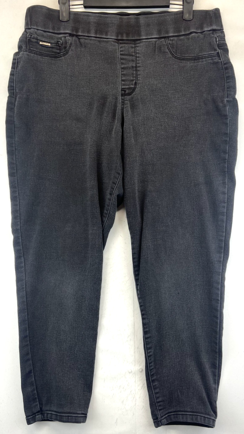 Nine West Jeans - Womens Size 12 - Gray - Heidi Pull On Skinny Crop (5330)