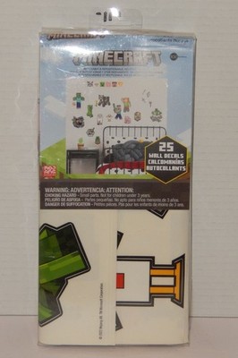 2022 Roommates Mojang MINECRAFT set of 25 Peel and Stick Wall Decals