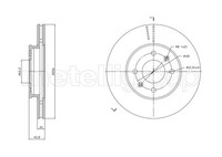 Metelli 2X Bremsscheibe Ø256Mm Vorne BelüFtet FüR KIA Picanto 1.0 1.2 23-1870C