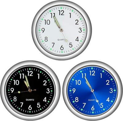 Mini Car Clock - Luminous Analog Clocks for Bike-Black, Blue, White-3