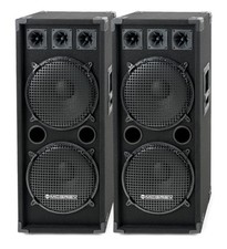 2x Torre Altoparlanti Casse Box Subwoofer DJ PA 2x12" 30cm Disco Party 2000W Set