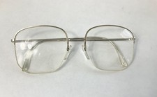 Vintage Logo Paris Silver Half Rim Glasses Eyeglasses 80s Excellent Condition