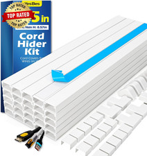 315In Cord Hider Kit, Paintable Cable Raceway, Cord Covers for Wires on Wall, Co
