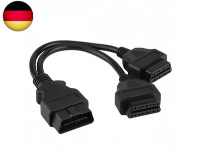 Auto 16-poliger OBDII-Stecker auf zwei weibliche