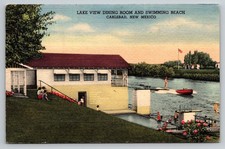 Carlsbad New Mexico Lake View Dining Hotel Courts NM Postcard