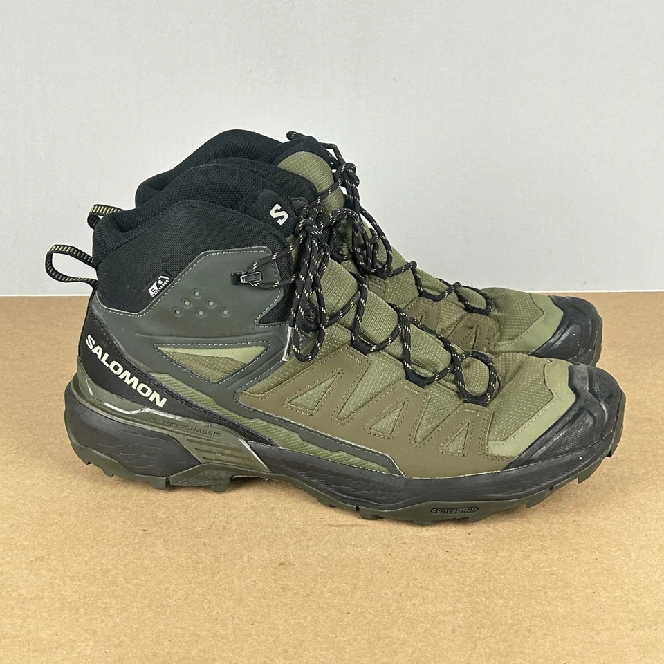 Salomon X Ultra 360 ClimaSalomon Hombres Zapatos de Senderismo para Hombres 13 Negro Oliva Con Cordones Foto 3 de 4