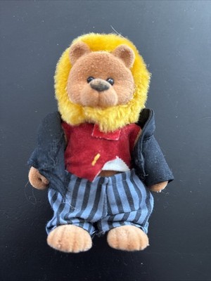 Vintage 1988 Tonka Maple Town  Mayor Dandy Lion  Flocked Figure Red Vest 3  Toy