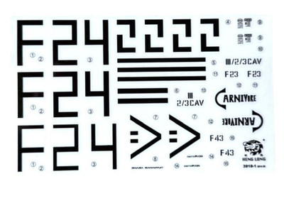 Henglong 1/16 RC Tank 2.4G US M1A2 Abrams 3918 Decal Sticker Accessory Part 