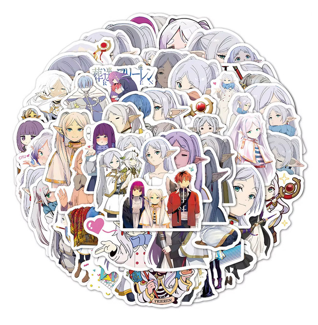 50 piezas pegatinas de congelación anime Beyond Journeys End cielo congelación remoto teléfono hágalo usted mismo