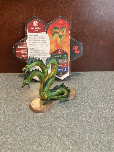 Heroscape Fen Hydra -Figure and Card Champions of the Forgotten Realms
