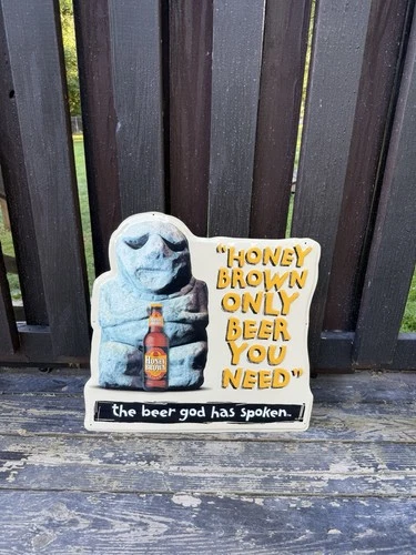 Vintage Honey Brown Lager Beer  Metal Sign 19 X 19 Bar Sign Man Cave