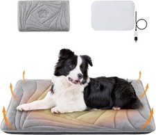 Pet Heating Pad 9 Adjustable Temperature Timer; Waterproof Chew-Resistant Cord
