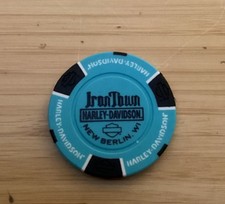 Harley Davidson Iron Town New Berlin, WI (Black and Blue)Poker Chip