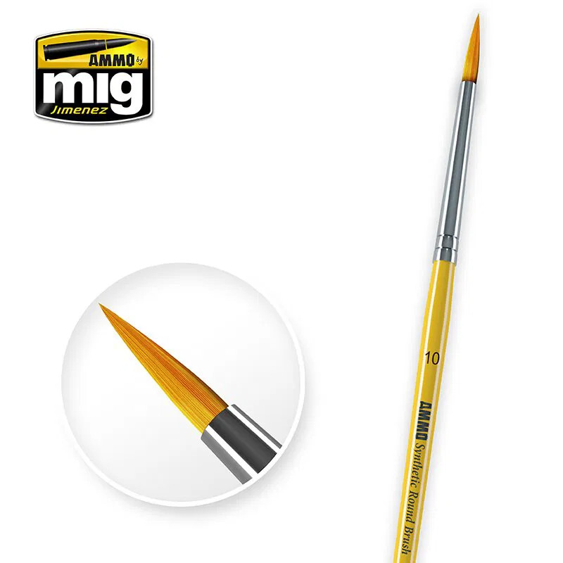 Ammo Mig 8617 - 10 Synthetic Round Brush - New