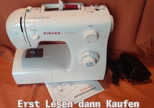 original Singer tradition 2259 Nähmaschine Stichplatte Nähfuß Spule Greifer