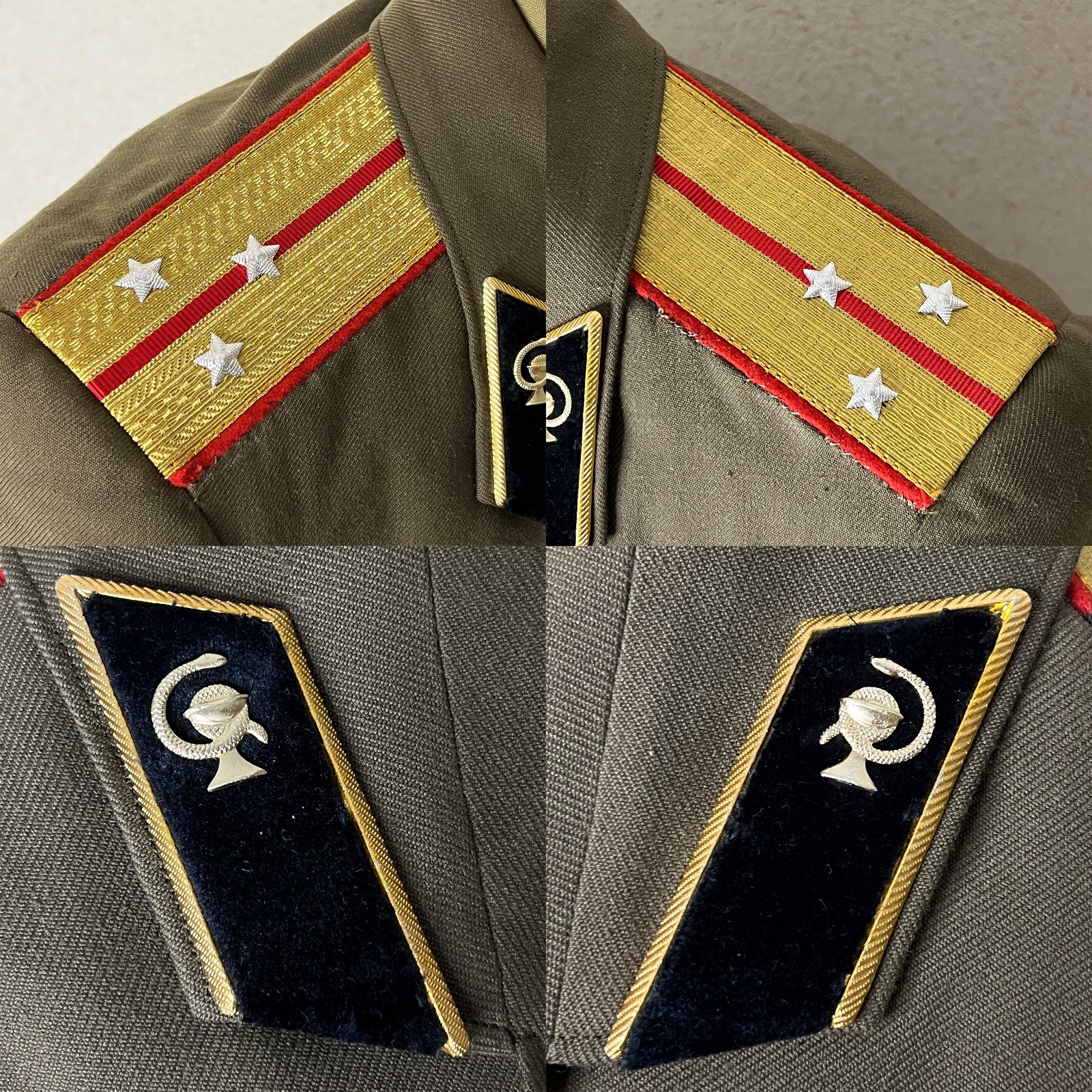 RARE! Soviet Cold War Era Medical Troops USSR Military Officer's Uniform Set.