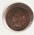 US Rare Old West 1907 Indian Head Penny Coin American Collection Shield Cent USA