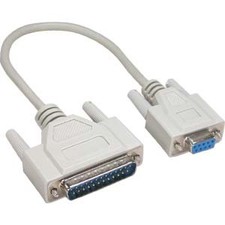 15 Pack of 1Ft DB9-F/DB25-M Serial Cable
