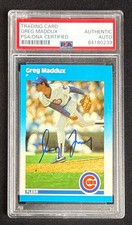 Greg Maddux Signed 1987 Fleer Updat Glossy RC #U-68 PSA 84180239