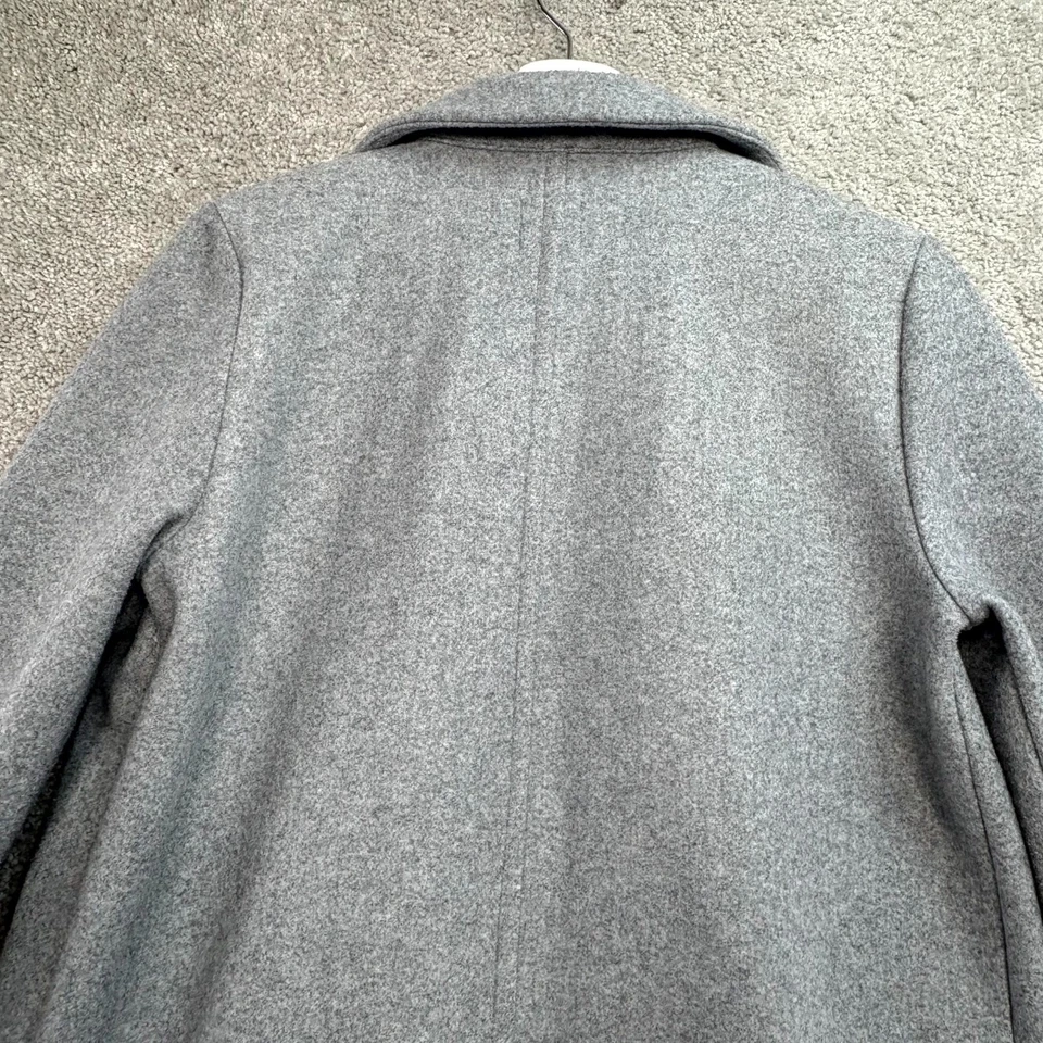 Gabardina Zara para mujer mediana gris jaspeado muesca solapa frente abierto Lagenlook Foto 4 de 4