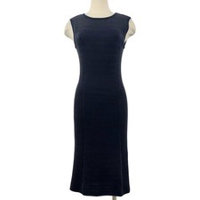 Tory Burch Navy Knit Midi Dress Sleeveless | Medium