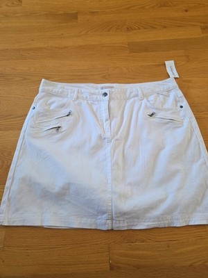 Established 1962 White Zip Cotton Skort Size 16