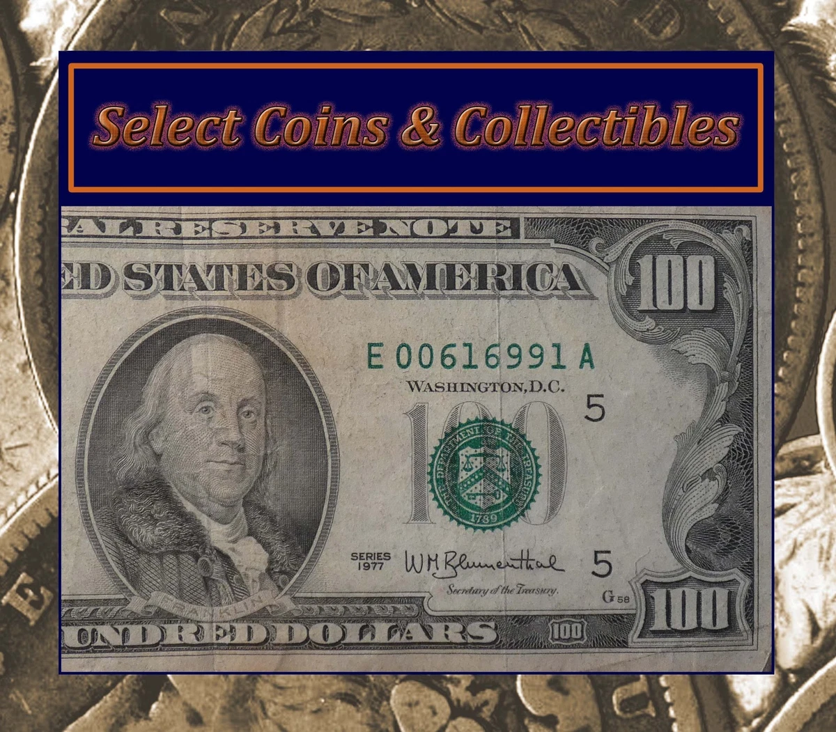 曾流通$100， 1977 美国小尺寸纸币说明| eBay