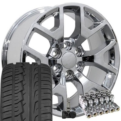 CP 22'' Wheels iMove TPMS Lug Fit Chevy Silverado Sierra Chrome 5656 Rims
