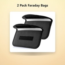 2 Pack Faraday Bags for Car Keys and Cell Phone, Signal Blocking Key Pouch Wa..,