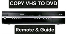 Toshiba D-VR17-K-TB VHS DVD Recorder Copy VHS to DVD Remote & Set Up Guide