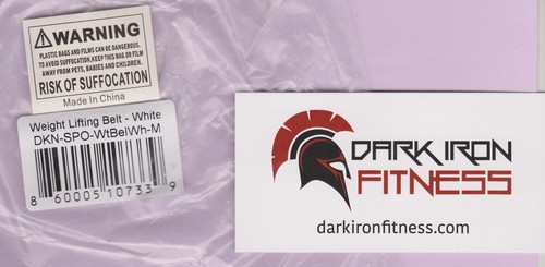 Dark Iron Fitness Gewichthebergürtel für Powerlifting Kreuzheben Training - Weiß - Bild 5 von 8