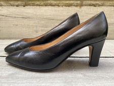 Bally Switzerland Westbury Fine Leather Ballet Court Shoes Mid Heel Size 6.5C 40