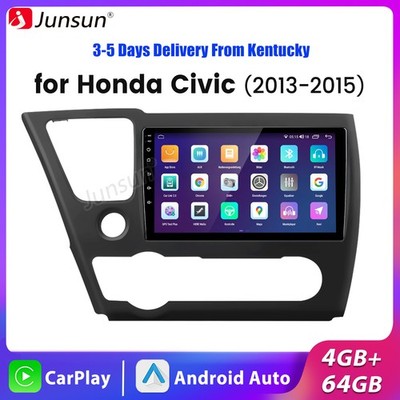 For Honda Civic 2013-2015 4+64G Android15 Carplay Car Stereo Radio GPS Navi WIFI