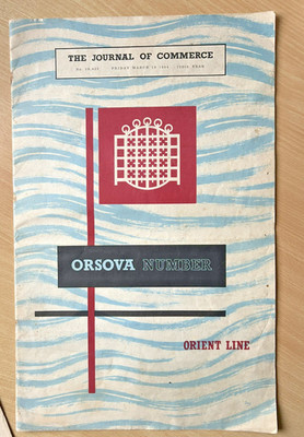 JOURNAL OF COMMERCE ORIENT LINE SS ORSOVA SONDERAUSGABE GROSSE ZEITSCHRIFT 1954
