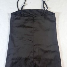 ASTR The Label Beaded Tassel Satin Mini Dress Women's Medium Black AC15555-K NWT