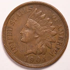 1904 Indian Head Penny Cent Extremely Fine (XF)