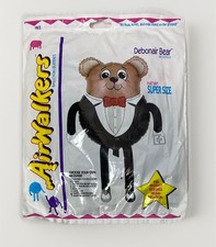RARO DE COLECCIÓN AirWalkers DEBONAIR BEAR Globo Amigos Esmoquin Brazos Piernas Helio NUEVO