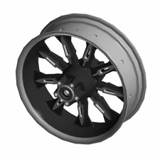 Polaris Wheel Cast, Rear, 16 x 5.0, Cruiser Black, Genuine OEM Part 1522248-266W