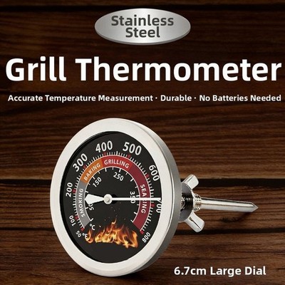 Analoges Fleischthermometer für das Kochen zu Hause und draußen - Edelstahlauf