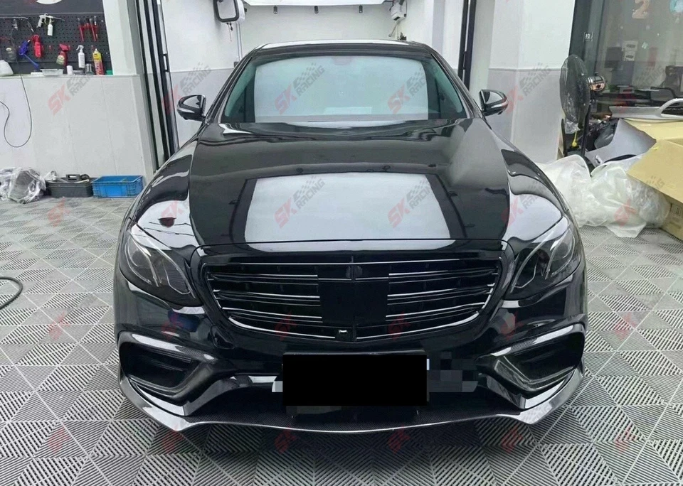 Kits de alerón labial delantero trasero de fibra de carbono para Mercedes Benz E63 AMG W213 2018-2020 Foto 4 de 4