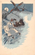 CPA ILLUSTRATEUR / COLLECTION DES CENT / STEINLEN / PAYSAGE AU MOULIN A VENT