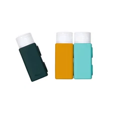 WNDR LN Magnetic Silicone Travel Beauty Bottle Set 3pc 3.4oz TSA-Compliant