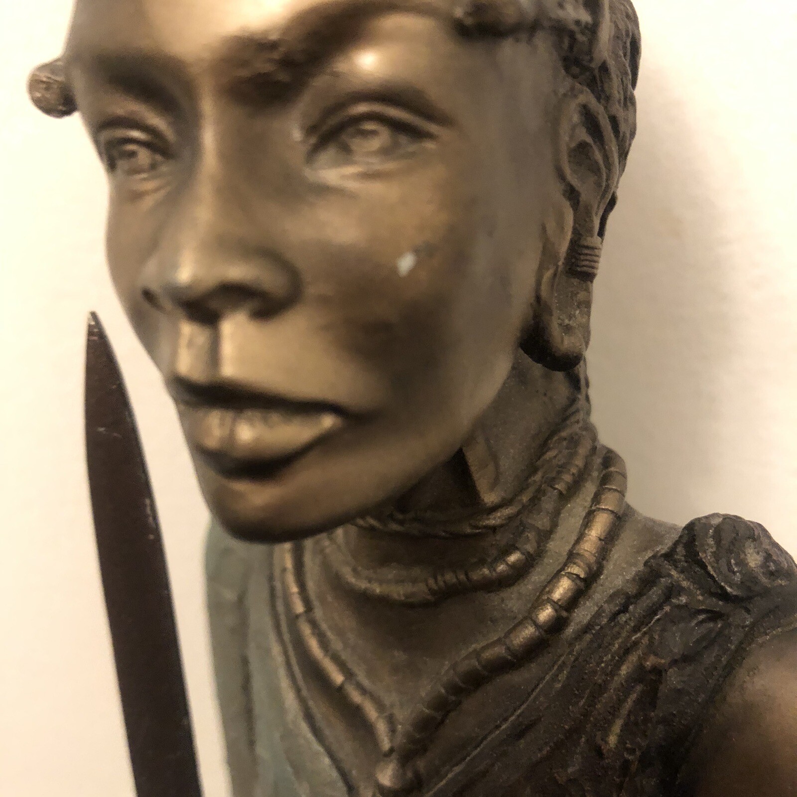 Soul Journeys Maasai Statue Bronzed Resin Figurine 47cm Large Limited