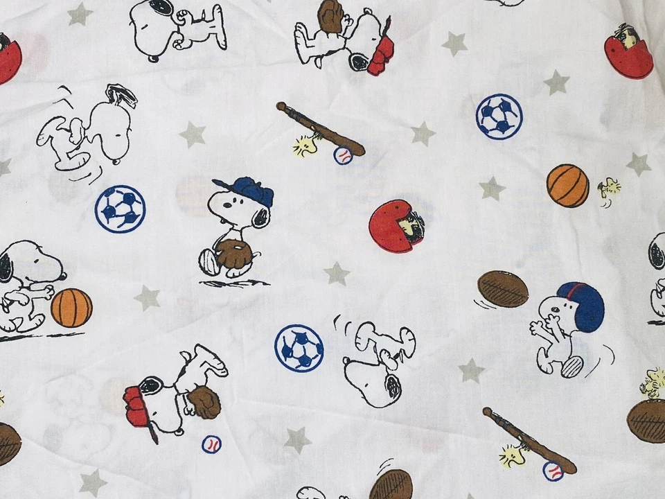 Juego de sábanas ajustables Peanuts Snoopy manta cuna niño edredón deportes fútbol Foto 4 de 4