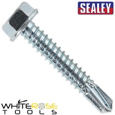 Image of Sealey Self Drilling Screw 6.3 x 38mm Hex Head Zinc Pack of 100